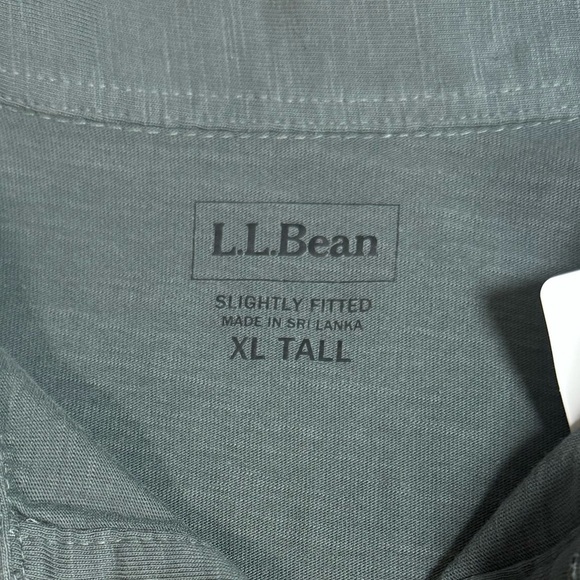 L.L. Bean Men's Casual Shadow Green SS Polo Size XL Tall - Picture 2 of 10